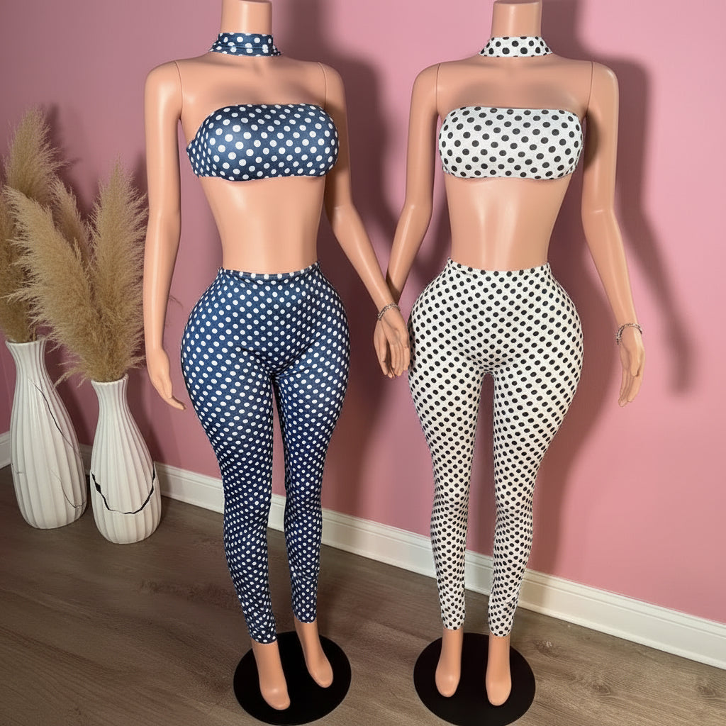 Slim Polka Dot 2-Piece Set