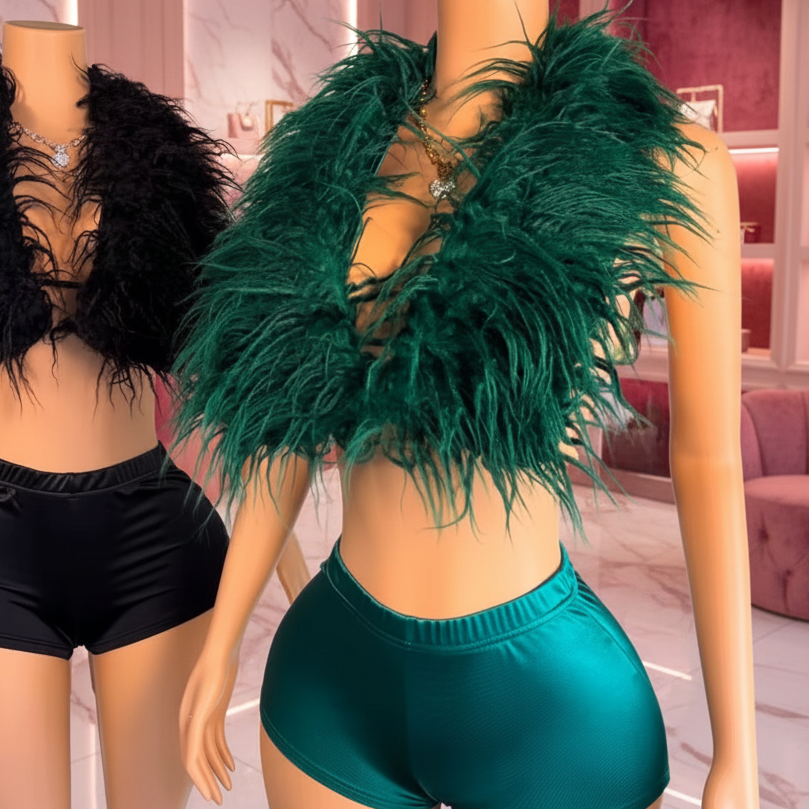 Exotic Fun 2-Piece Fur Set